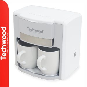 Cafeteira Elétrica 500W C/ 2 Canecas Branco TECHWOOD - (TCA-202)