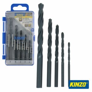 Conjunto de 5 Brocas P/ Metal Ø3.0/4.0/5.0/6.0/8.0mm KINZO - (TOOL258)