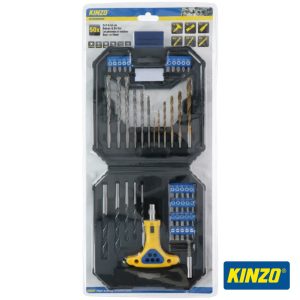 Conjunto de Brocas e Bits c/ 50 Pcs. Kinzo - (TOOL798)