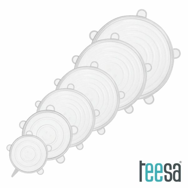 Conjunto 6 Tampas de Silicone TEESA - (TSA0176)