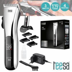 Máquina Cortar Cabelo Pro X900 Portátil C/ 4 Pentes TEESA - (TSA0523)