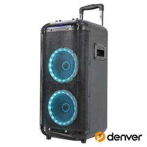 Coluna Amplificada 10" Bluetooth Bat/USB/AUX/SD/FM DENVER - (TSP-450)