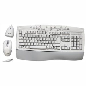 Conjunto Teclado e Rato Sem Fios Cinzento/Branco GENIUS - (TWINTOUCHSE)