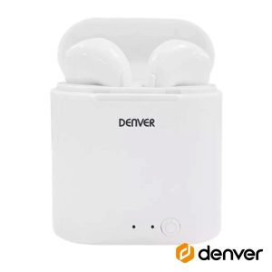 Auriculares Bluetooth 5.0 C/ Mic Dock Carregamento QI DENVER - (TWQ-40)