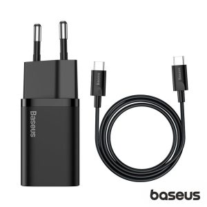 Alimentador USB-C 25W Super SI + Cabo USB-C BASEUS - (TZCCSUP-L01)