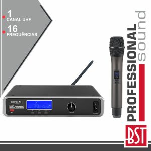 Central Microfone S/ Fios 1 Canal Uhf 16 Freq Cee BST - (UDR116)