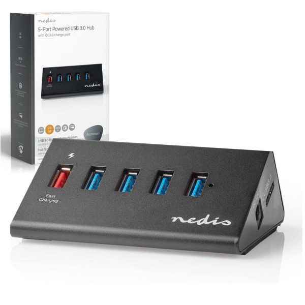 Hub USB 5 Portas USB 3.0 QuickCharge - (UHUBUP3510BK)