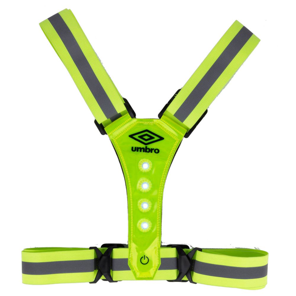 Colete Refletor LED P/ Desportistas 4+4 LEDS 3 Modos UMBRO - (UMBRO-08)