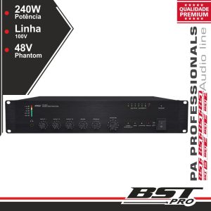 Amplificador De Indução Magnética 19" 240W Phantom BSTPRO - (UPL240LP)