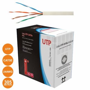 Cabo UTP CAT5E 4xaWg24 Flexivel 305m Cinzento - (UTP5E305)