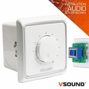 Regulador De Som 30W 100v Interior Parede Branco VSOUND - (VC830)