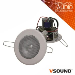 Coluna De Tecto Pa 100v 3" 10Wmáx Branca VSOUND - (VCS12CP)