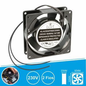 Ventoinha 230V 92x92x25mm 2 Fios KLA230AP092CSWH LUFT - (VEN9225/230A)