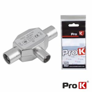 Ficha Coaxial Splitter Tripla 2 Fêmeas / 1 Macho PROK - (VFCOAX03)