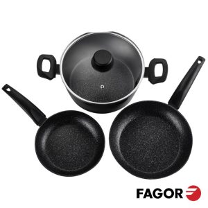 Conjunto De Cozinha C/ 1 Panela E 2 Frigideiras FAGOR - (VIVANT)