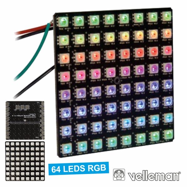 Kit 64 LEDS RGB Matrix VELLEMAN - (VM207)