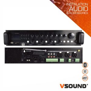 Amplificador PA 24/230V 3 Entradas 360W 100v Mp3/USB/SD/BT - (VSPA360UZ)