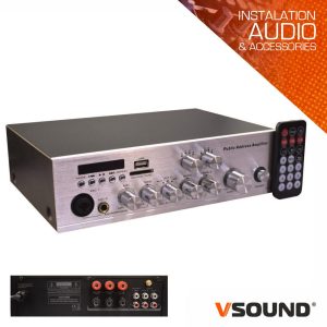 Amplificador 220V 2 Zonas 100V 60W MP3/USB/SD VSOUND - (VSPA60UE)