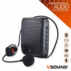 Coluna Amplificada 3" USB/BT/FM/SD/Bat UHF Preto VSOUND - (VSPAPORT02)