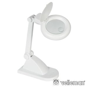 Candeeiro C/ Lupa Secretária 3+12 Dioptrias 12W VELLEMAN - (VTLAMP8)