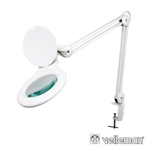 Candeeiro C/ Lupa Bancada 5 Dioptrias 48 LEDS 4W Vellleman - (VTLLAMP2W)