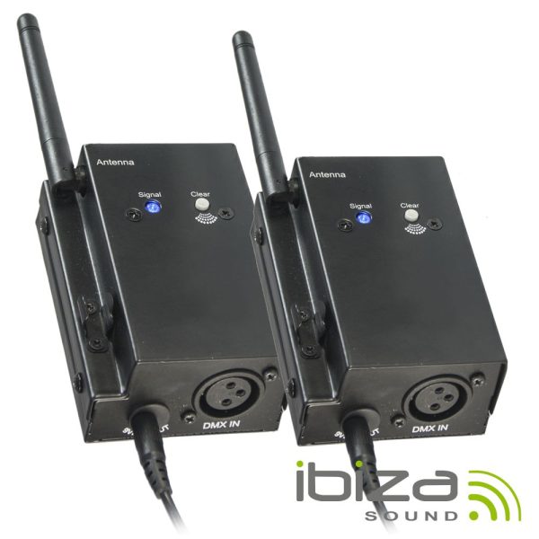 Pack 2 Receptores DMX Wireless 2.4Ghz IBIZA - (WD200SET)