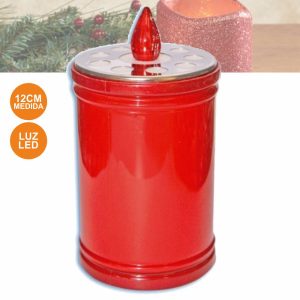 Vela De Plástico C/ LED Vermelho 12cm - (XML12R)