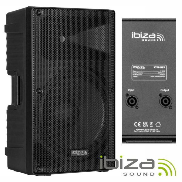 Coluna Passiva 8” 200Wmáx ABS IBIZA - (XTK8-MKII)