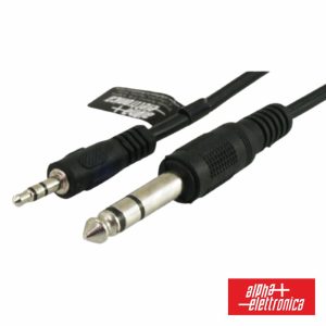 Cabo Jack 3.5mm Macho St / Jack 6.35mm Macho St 1.5M ALPHA - (11-3-010B)