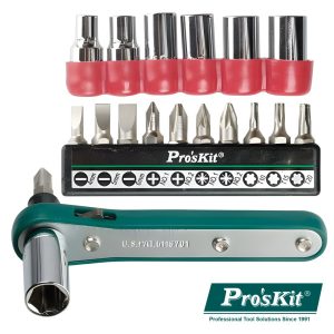 Conjunto De Chave Roquete 17 Bits C/ Extensor PROSKIT - (1PK-202A)