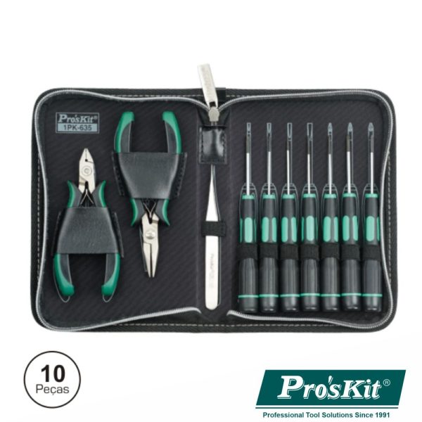 Mala Ferramentas Profissional 10 Peças Proskit - (1PK-635)