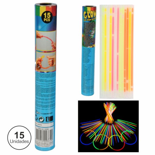 Conjunto 15 Barras Luminescentes 4 Cores - (22384)