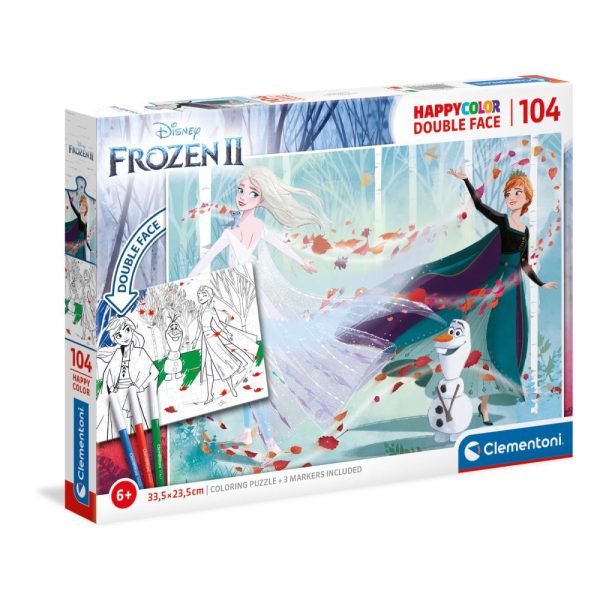 Puzzle 104pcs 33.5x23.5cm P/ Colorir FROZEN 2 CLEMENTONI - (25716)