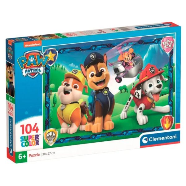 Puzzle 104pcs 38x27cm Patrulha Pata CLEMENTONI - (27177)