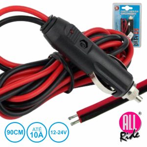 Ficha Isqueiro C/ Cabo Prolongador 12-24V 10a All-Ride - (28081)