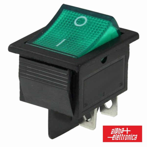 Interruptor Basculante C/ Luz 15a-250v Dpst On-Off - (320-004)