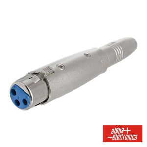 Ficha Adaptadora XLR 3p Fêmea / Ficha Jack 6.35mm Mono C/Blo - (40-112)