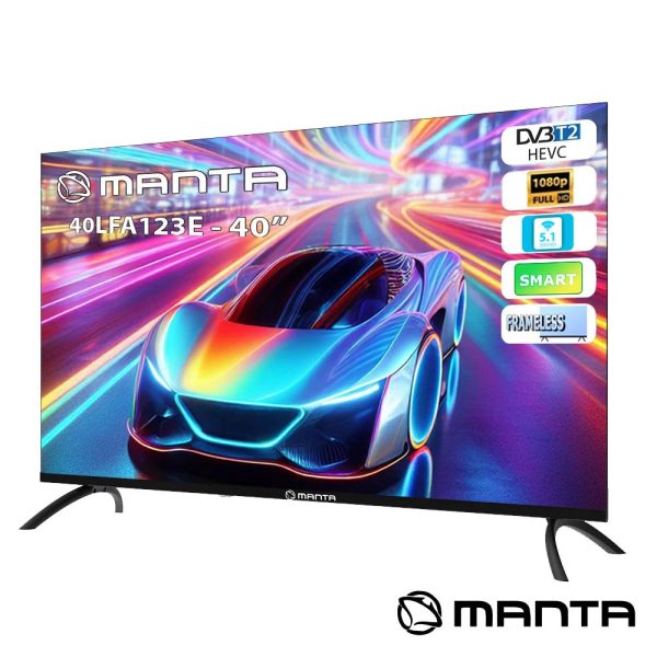 Smart TV DLED Frameless 40" FHD HDMI DVB-T2/T/C MANTA - (40LFA123E)