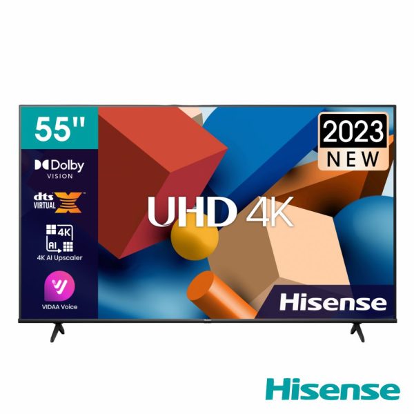 TV LED SMART 55" UHD 4K 3 HDMI DVB-T2/T/C/S2/S HDR10 HISENSE - (55A6K)