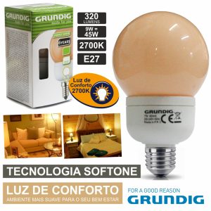 Lâmpada E27 9W=45W 230V Eco Tec. Softone 320lm Grundig - (86894)