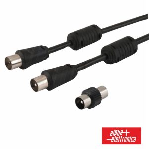 Cabo Coaxial Macho/Fêmea Preto 2m C/ Filtro - (87-112/02B)