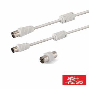 Cabo Coaxial Macho/Fêmea Branco 2m C/ Filtro - (87-112W/02B)