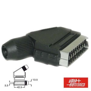 Ficha Scart Macho De 21p Terminais De Soldar - (92-160)