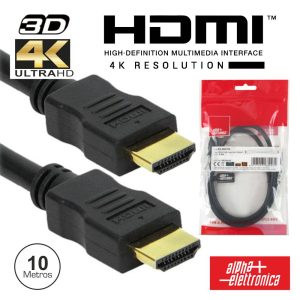 Cabo HDMI Dourado Macho / Macho 4k Preto 10m - (93-591/10E)