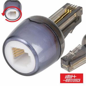 Adaptador De Telefone 4p4c Rotativo - (94-300)