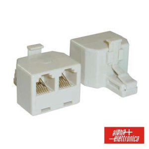 Adaptador De Telefone 8p8c 2fêmea/1macho - (94-392)