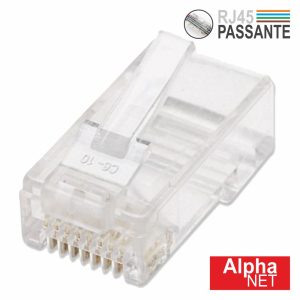 Ficha RJ45 Modular 8p8c CAT6 Passante - (94-914/6)