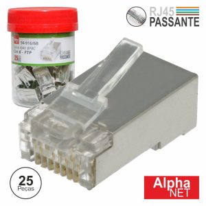 Ficha RJ45 Modular 8p8c CAT6 FTP Passante - (94-916/6B)