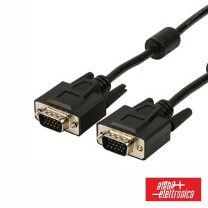 Cabo VGA Macho HD 15p / Macho HD 15p 2m Preto ALPHA - (95-520/02NB)