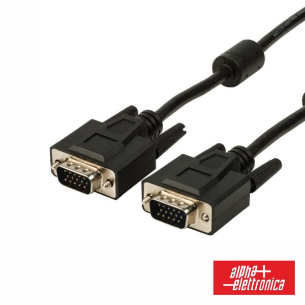 Cabo VGA Macho HD 15p / Macho HD 15p 2m Preto ALPHA - (95-520/02NB)